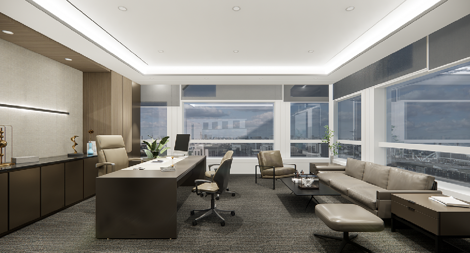 900平新中式办公室室内设计