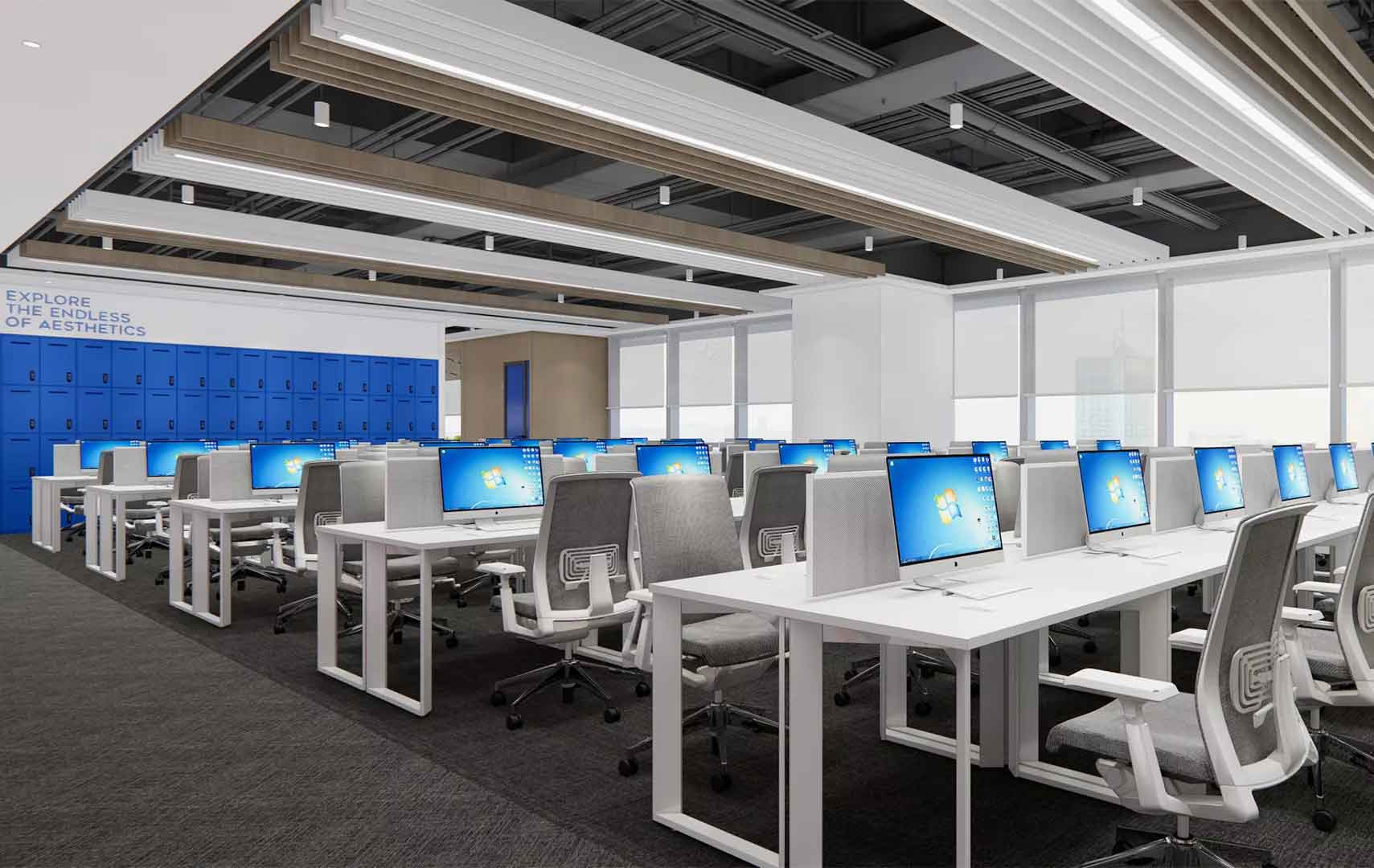 200平方办公室装修效果图-郑州办公室装修与设计