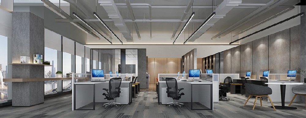 850平方办公写字楼设计效果图-郑州办公室装修设计